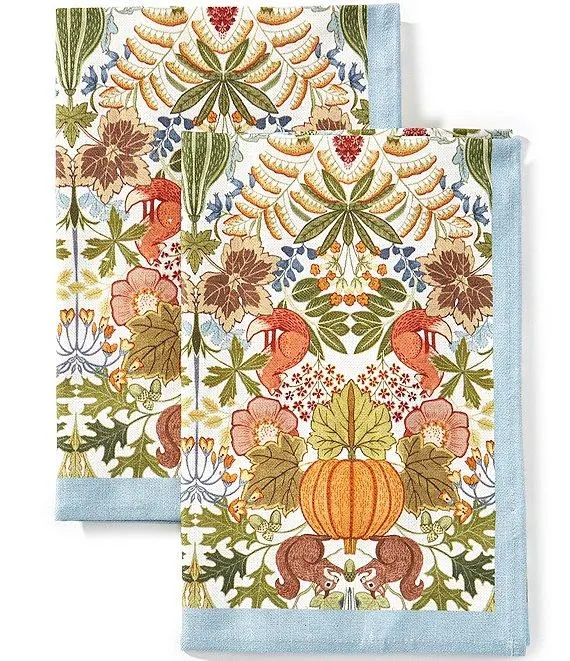 Woodland Forage Collection Fox & Squirrel Kitchen Towel Set