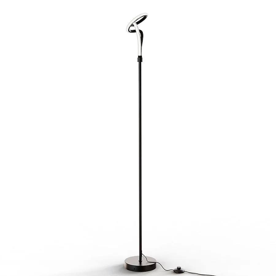 Infibrite Abstract 59-in Black Standard Floor Lamp with No shade Shade