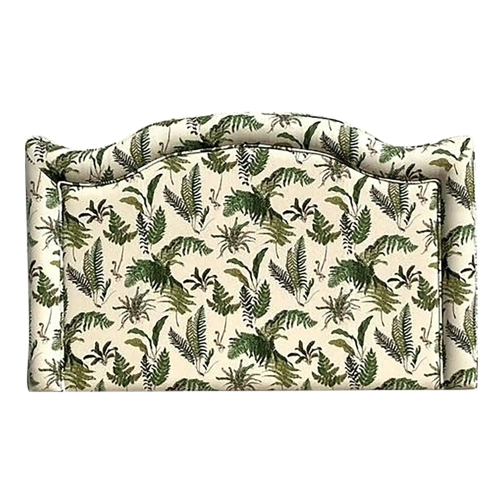 Regency Scalamandre Fern Print Upholstered King Headboard