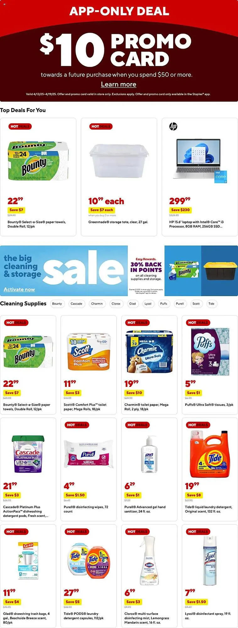 Weekly ad Staples Weekly Ad from April 13 to April 19 2025 - Page 1