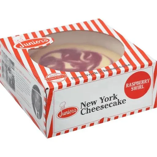 Junior's Cheesecake, New York, Raspberry Swirl, 6 Inch 1.5 lb