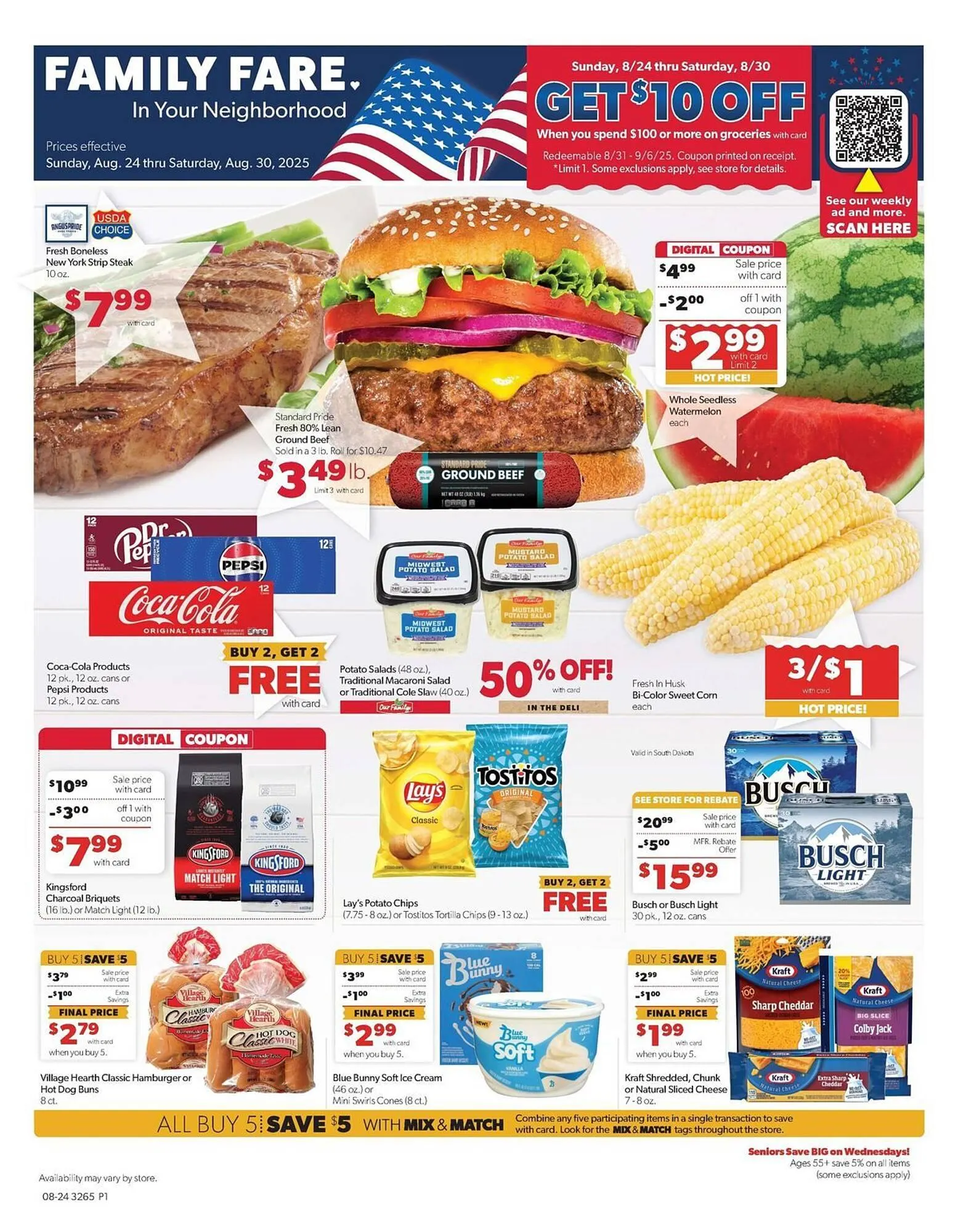 Weekly ad Family Fare Weekly Ad from August 24 to August 30 2025 - Page 1