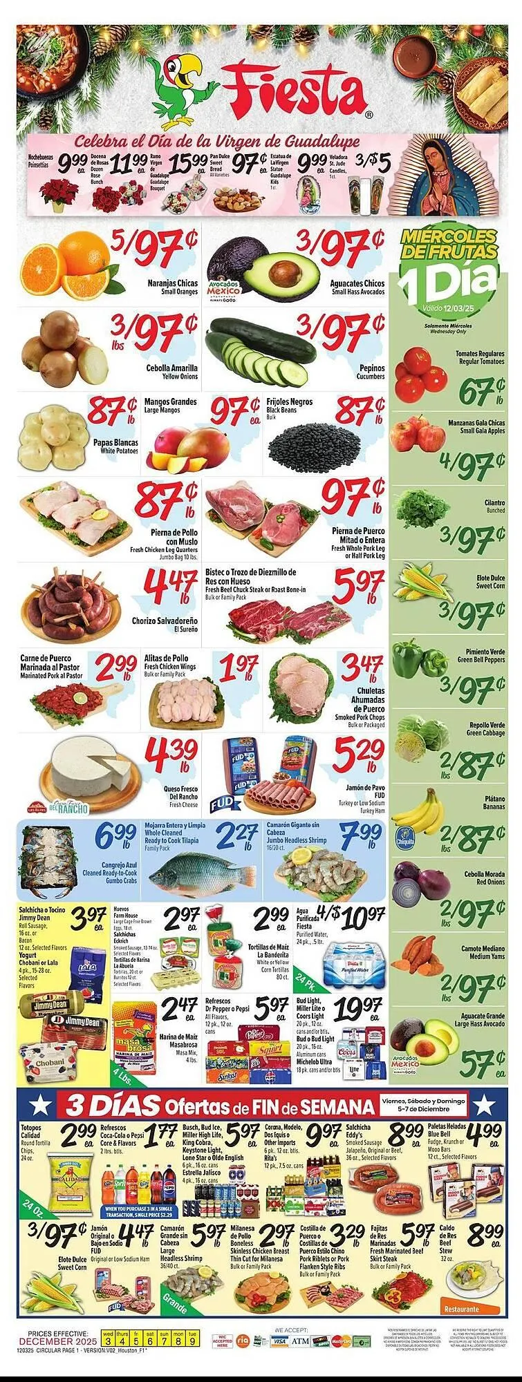 Weekly ad Fiesta Mart weekly ad from December 3 to December 9 2025 - Page 1