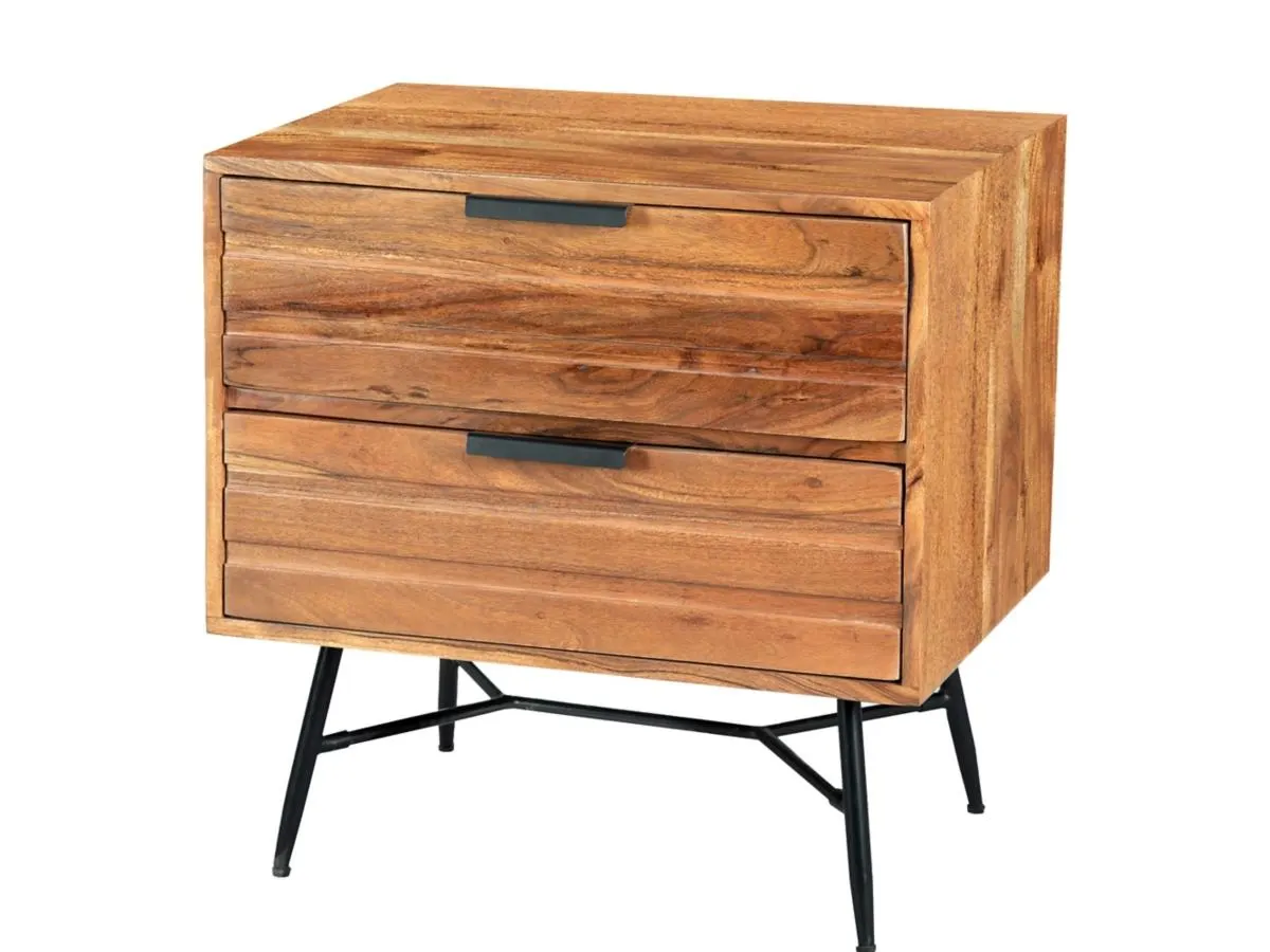 The Urban Port 2 Drawer End Table