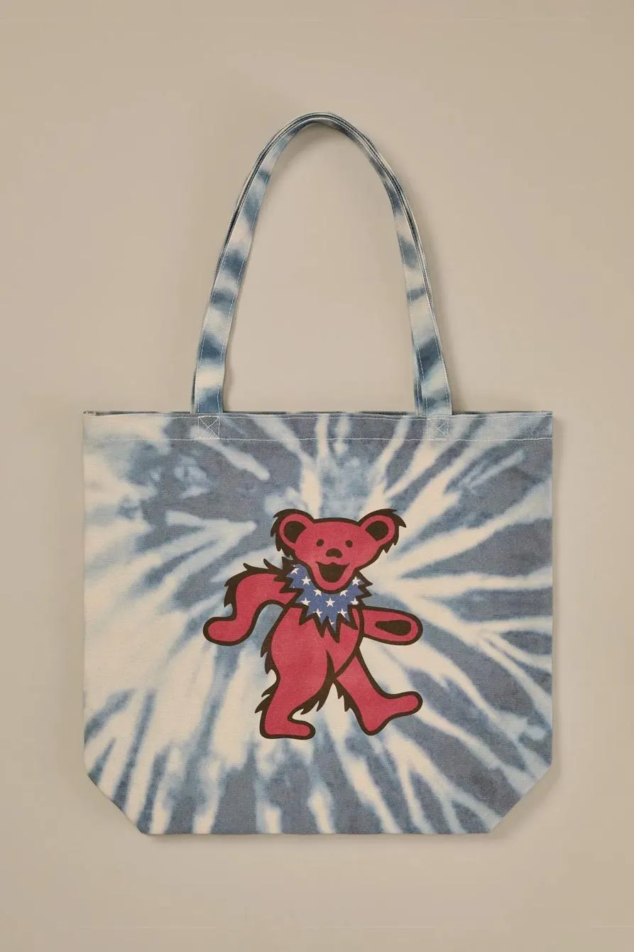 grateful dead tie dye tote