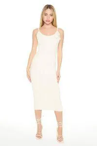 Crochet Rosette Cami Midi Dress