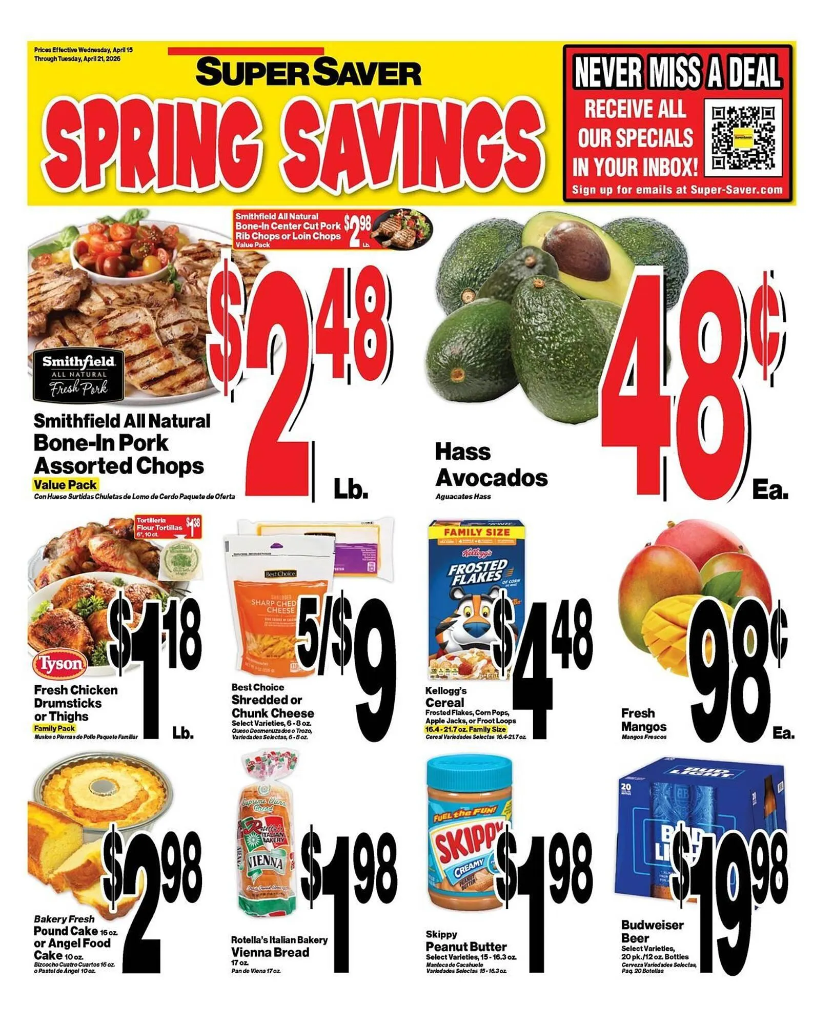 Weekly ad Super Saver weekly ad from April 15 to April 21 2026 - Page 1