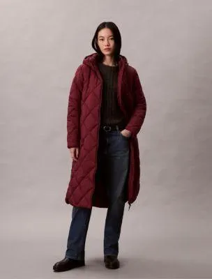 Long Hooded Puffer Jacket