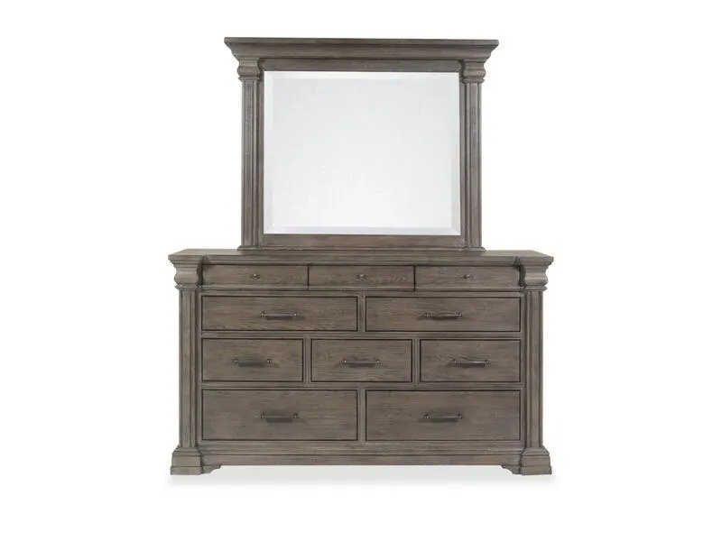 Madison Ridge Brown Dresser and Mirror