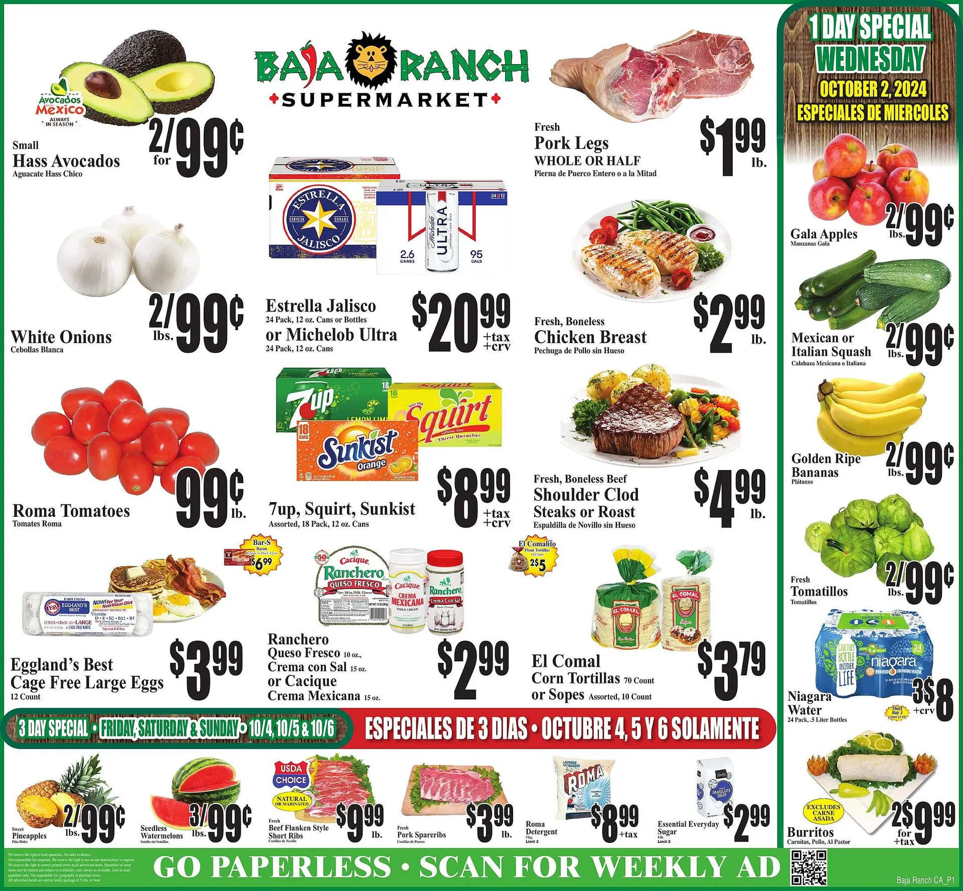 Weekly ad Baja Ranch Weekly Ad from October 2 to October 8 2024 - Page 1