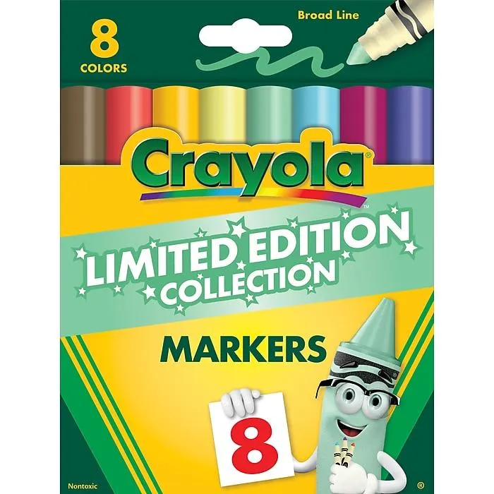 Crayola Washable Water-Based Broad Line Markers,