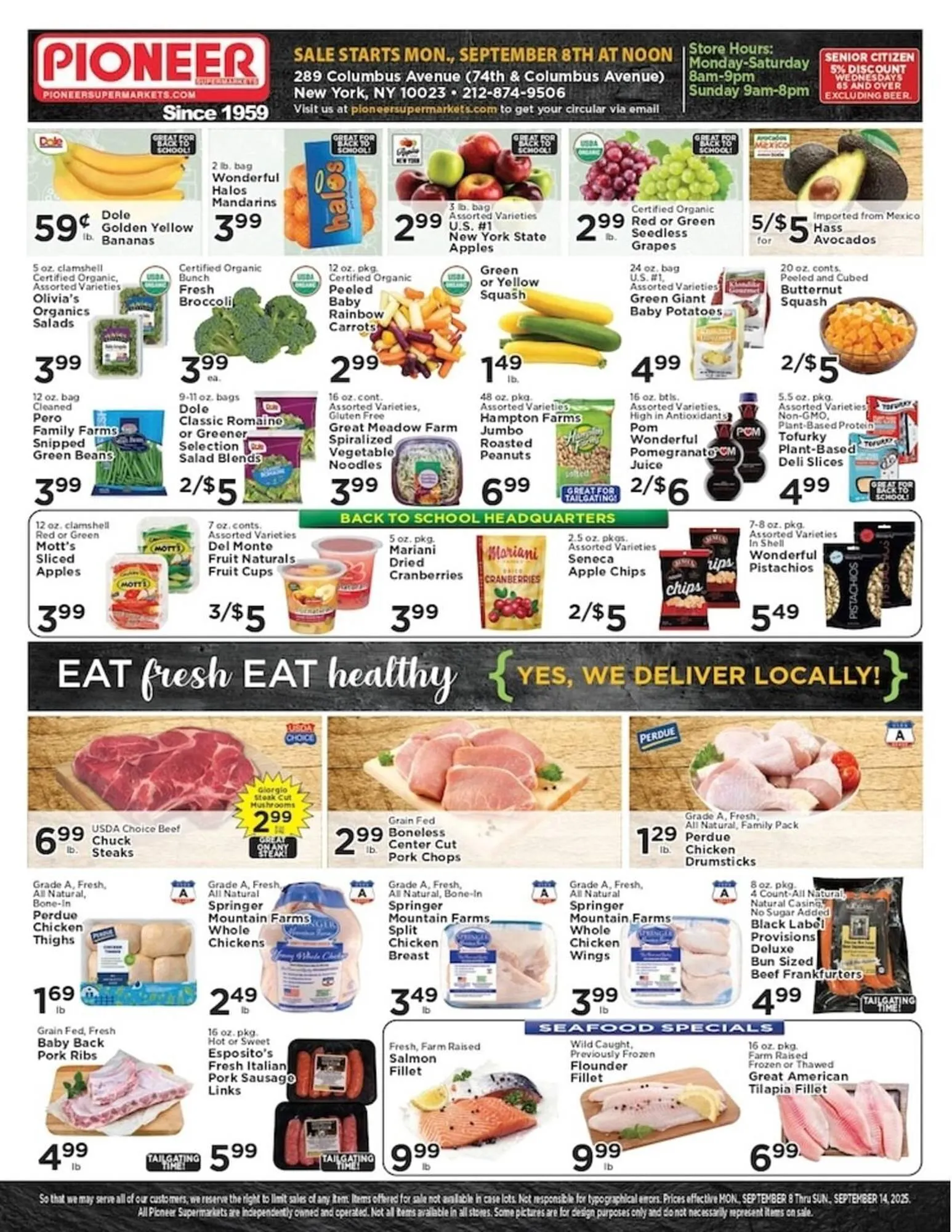 Weekly ad Pioneer Supermarkets weekly ad from September 8 to September 14 2025 - Page 1