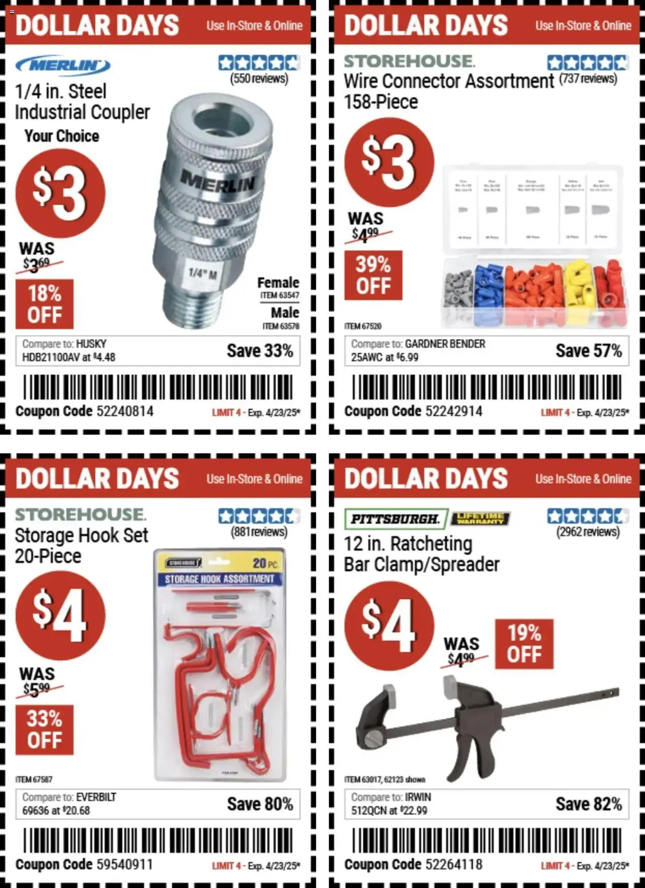 Weekly ad Harbor Freight Dollar Days from April 10 to April 23 2025 - Page 6