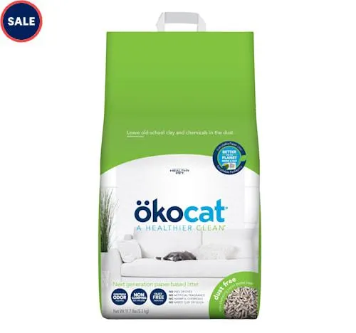 Okocat Dust Free Non-Clumping Paper Pellet Cat Litter, 11.7 lbs.