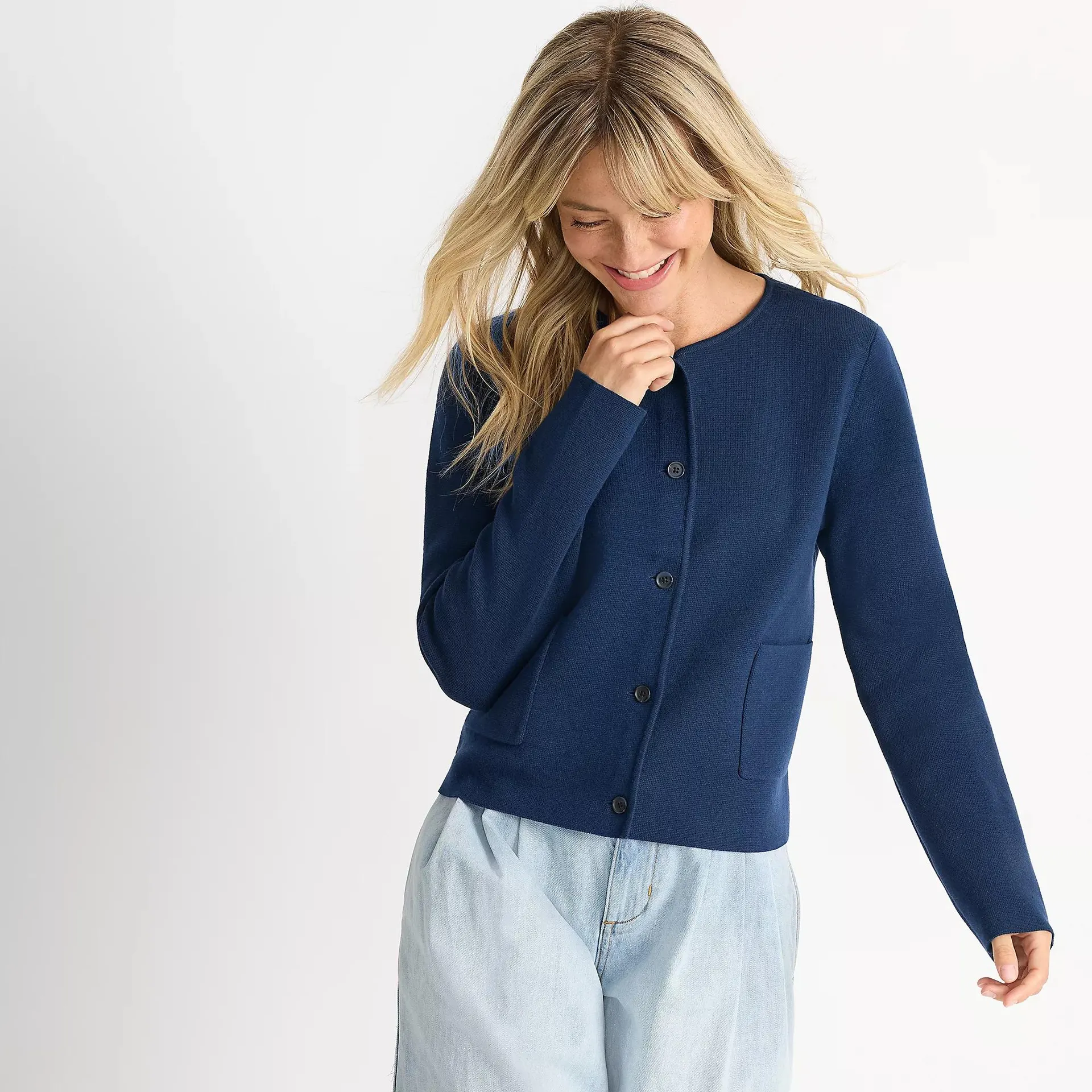 Women's Fine Gauge Cotton Milano Blazer Sweater