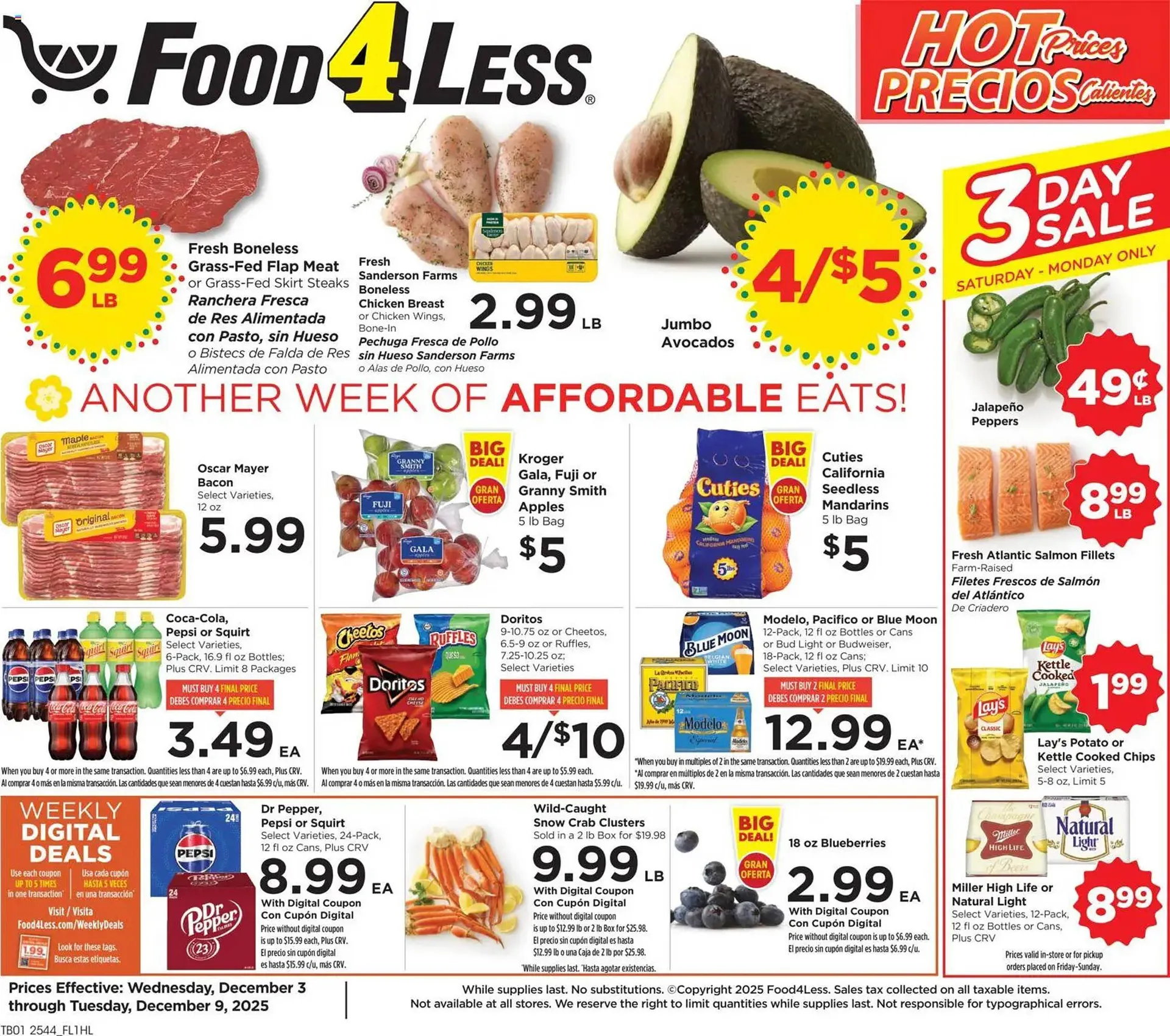 Weekly ad Food 4 Less weekly ad from December 3 to December 9 2025 - Page 1