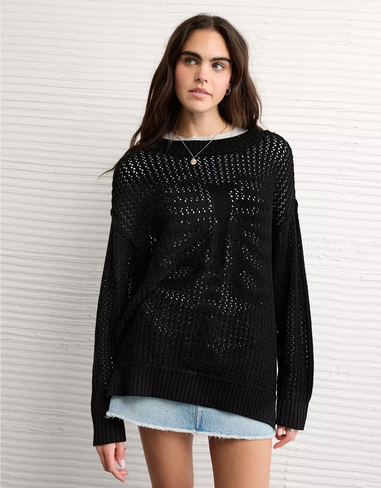 AE Mesh Skeleton Sweater
