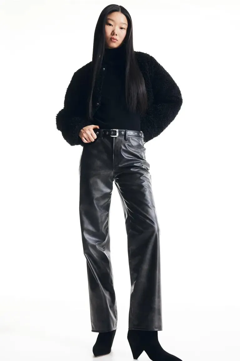 90s Straight Coated Pants