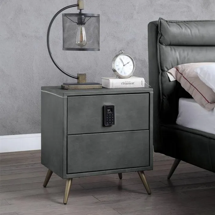 Doris Nightstand W/USB & Electric Lock