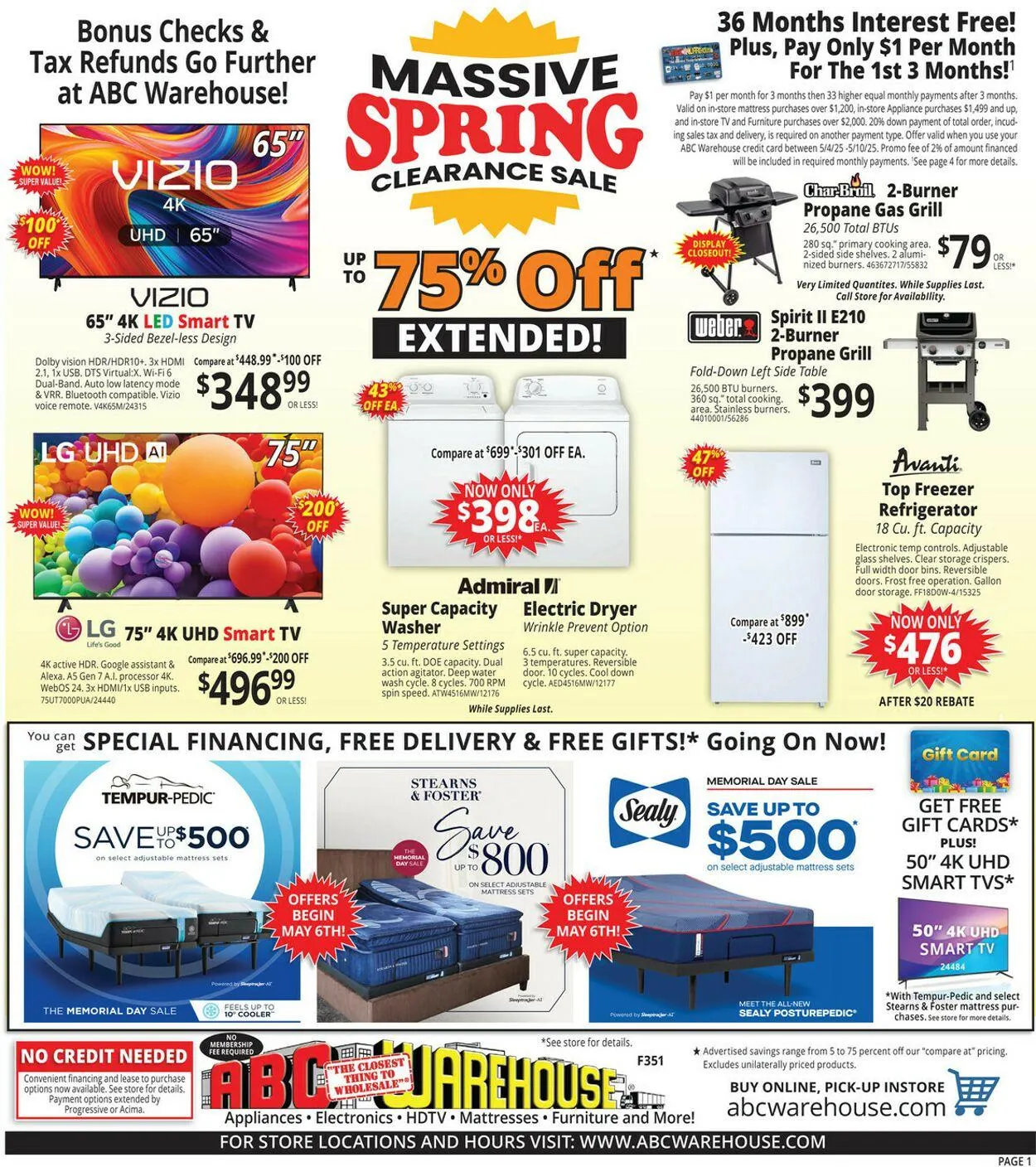 Weekly ad ABC Warehouse Current weekly ad from May 4 to May 10 2025 - Page 1