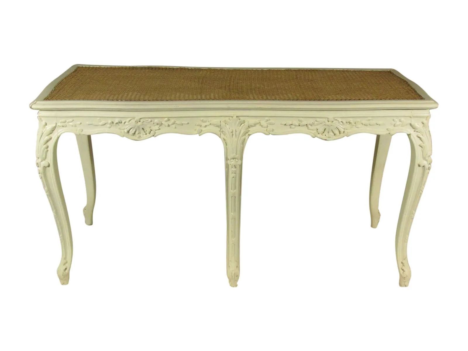19th-C. French Painted Bench