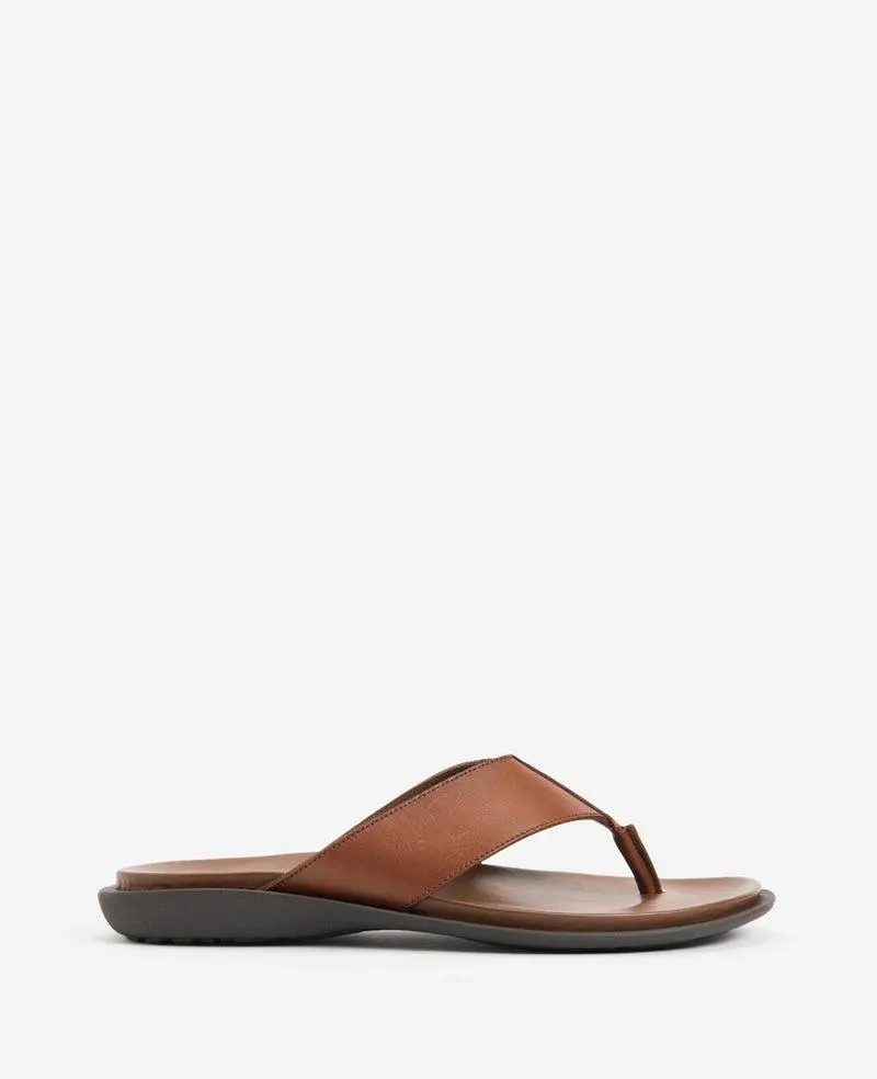 Sand Leather Thong Sandal - Cognac