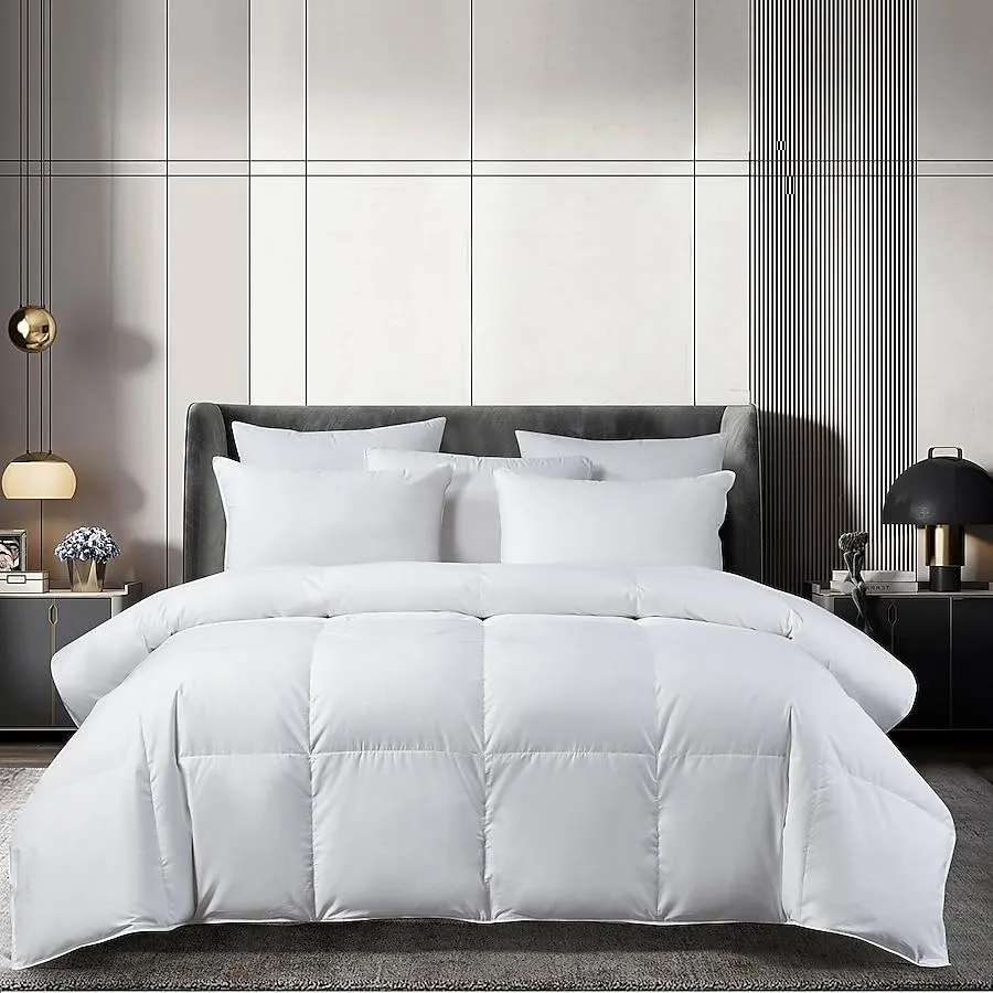Beautyrest White Solid Full/Queen Comforter Cotton with ( Down Fill )
