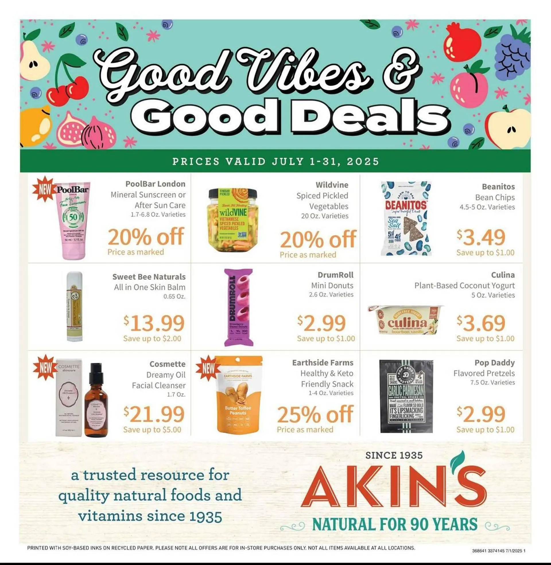Akins Natural Foods Weekly Ad - 1