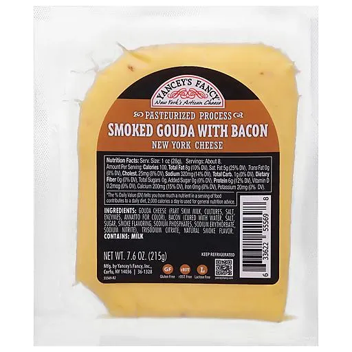 Yancey's Fancy Cheese, Smoked Gouda With Bacon 7.6 oz