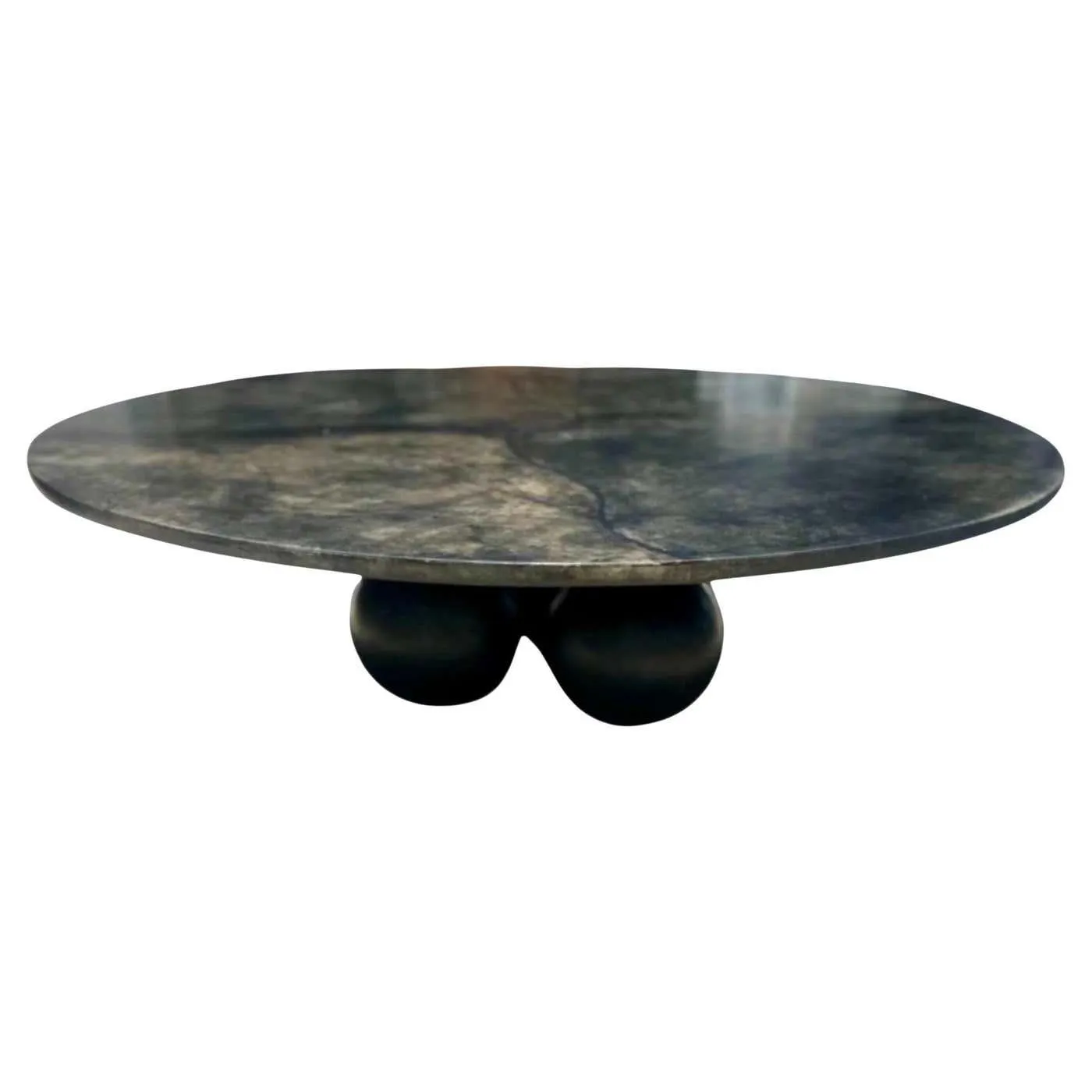 Modern Scala Luxury Polished Parchment Cocktail Table - The Sphere