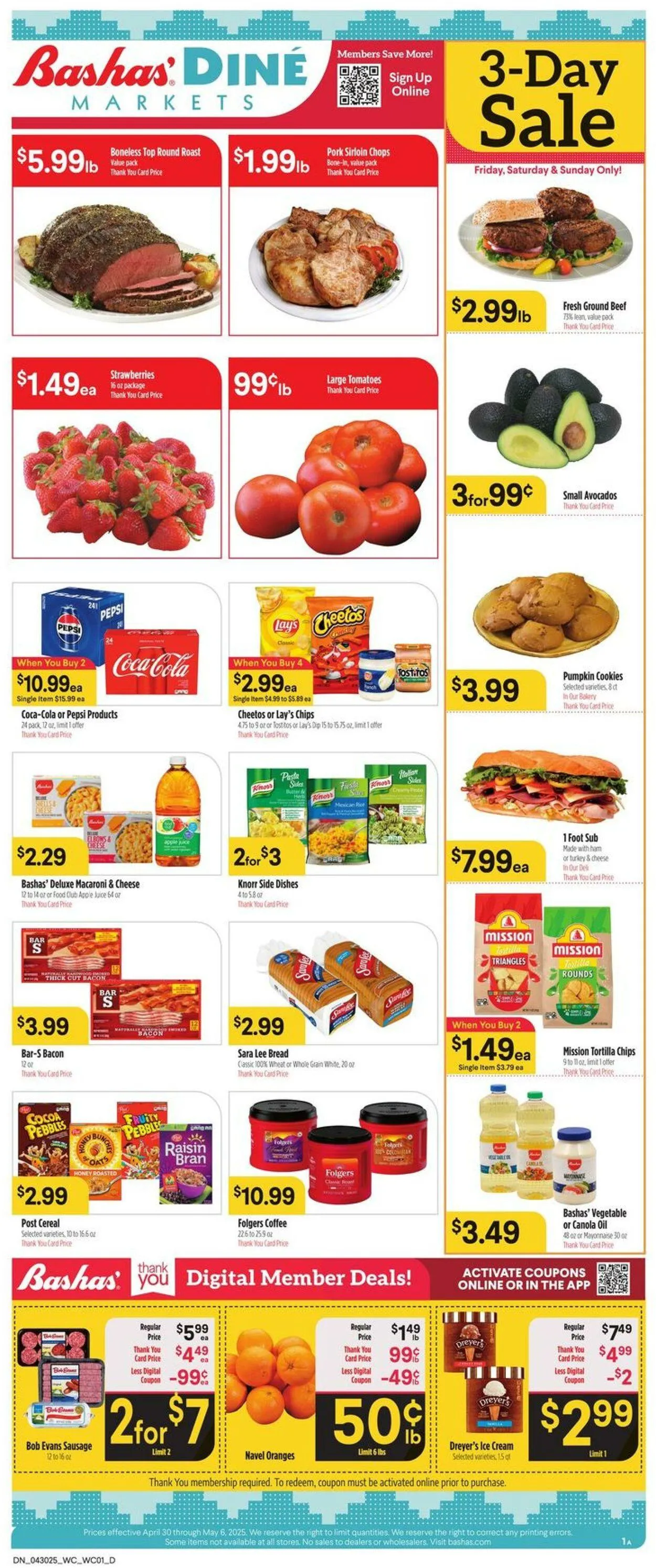 Weekly ad Bashas Current weekly ad from April 30 to May 6 2025 - Page 1