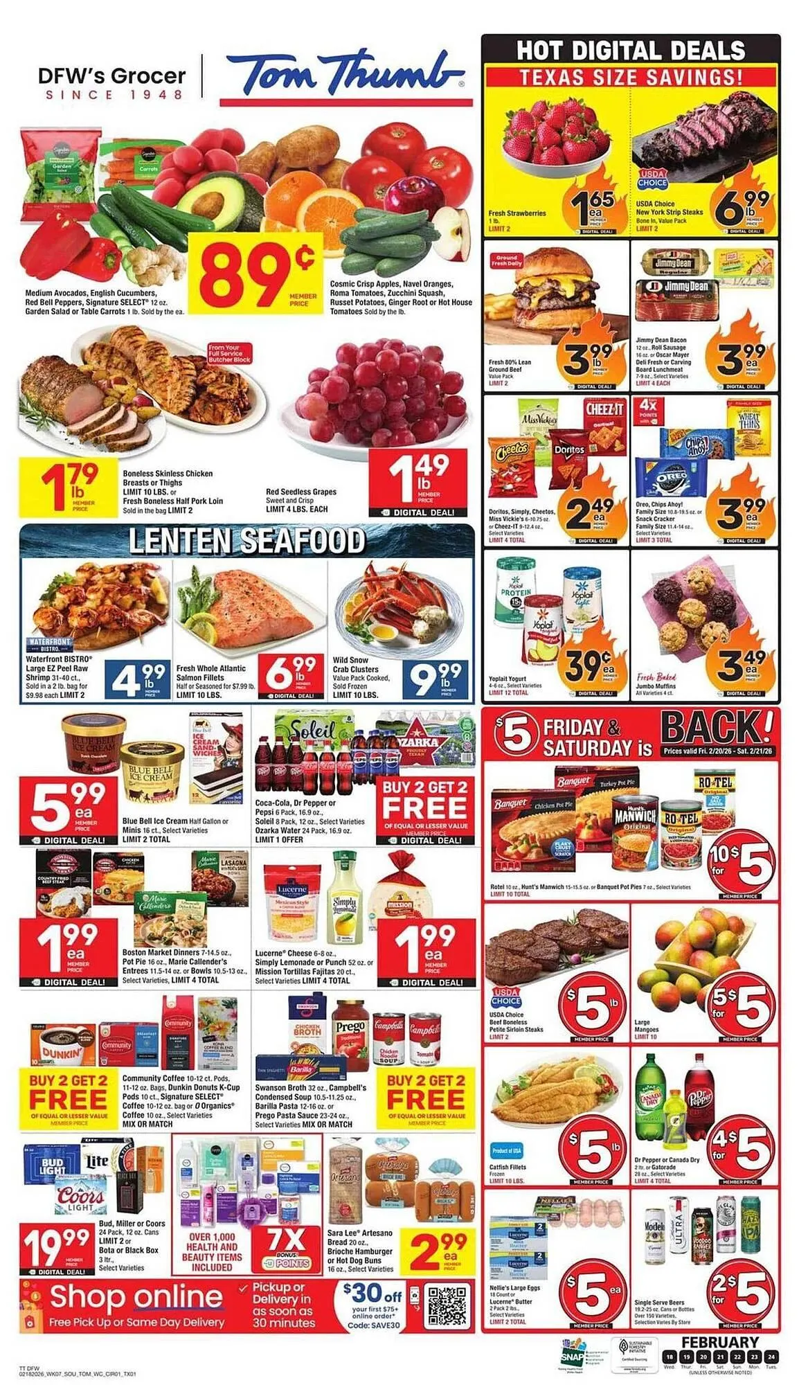 Weekly ad Tom Thumb weekly ad from February 18 to February 24 2026 - Page 1