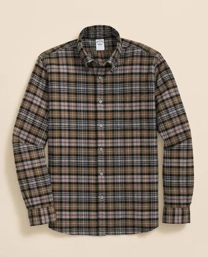 Portuguese Flannel Polo Button Down Collar, Plaid Shirt