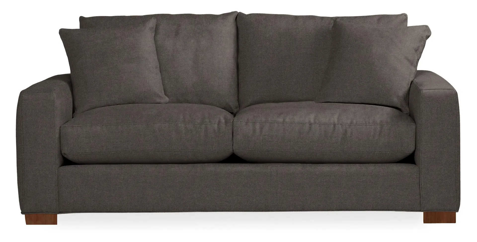 Metro 75" Sofa in Gino Charcoal w/Mocha Legs