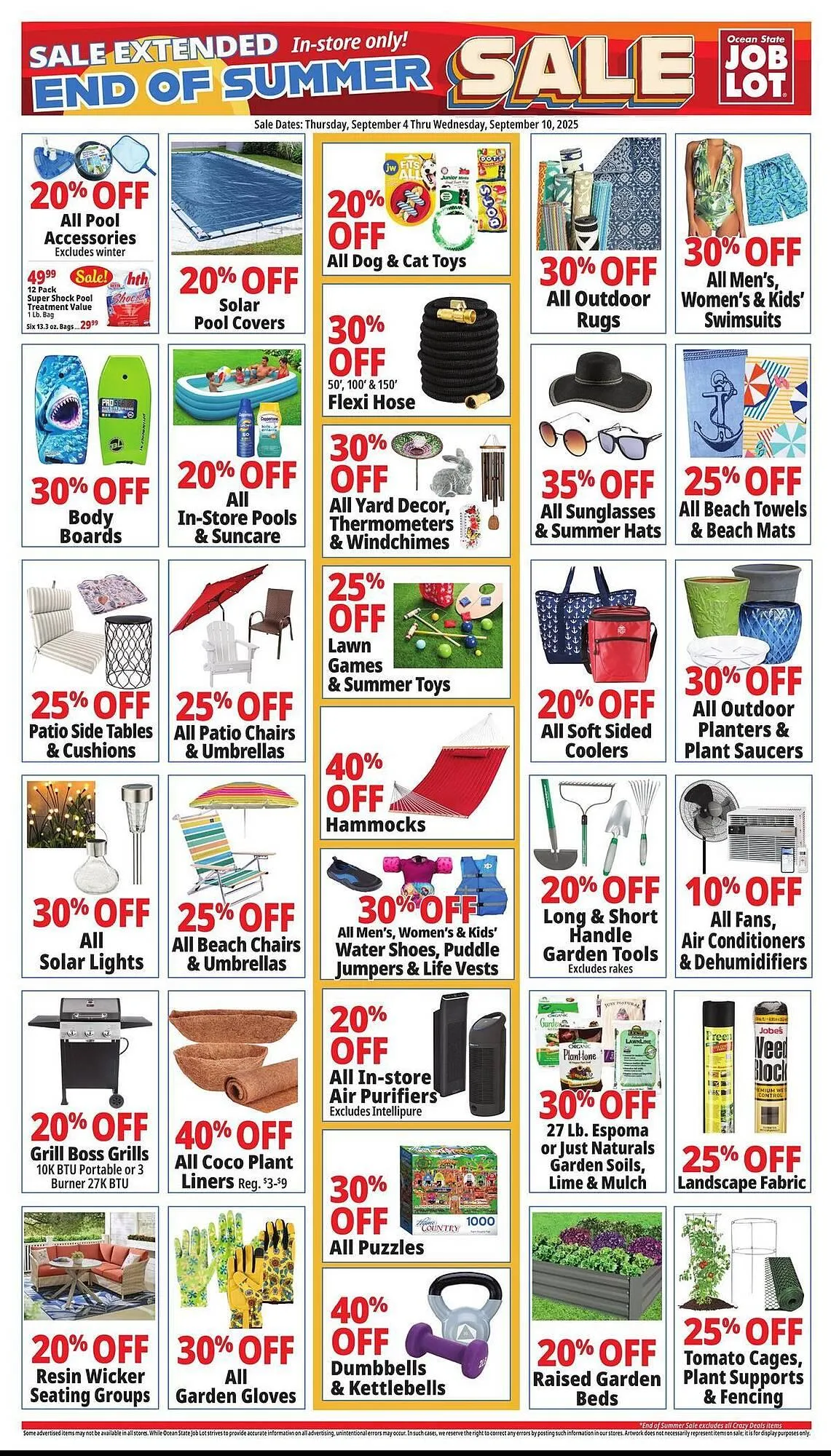 Weekly ad Ocean State Job Lot flyer from September 4 to September 10 2025 - Page 1