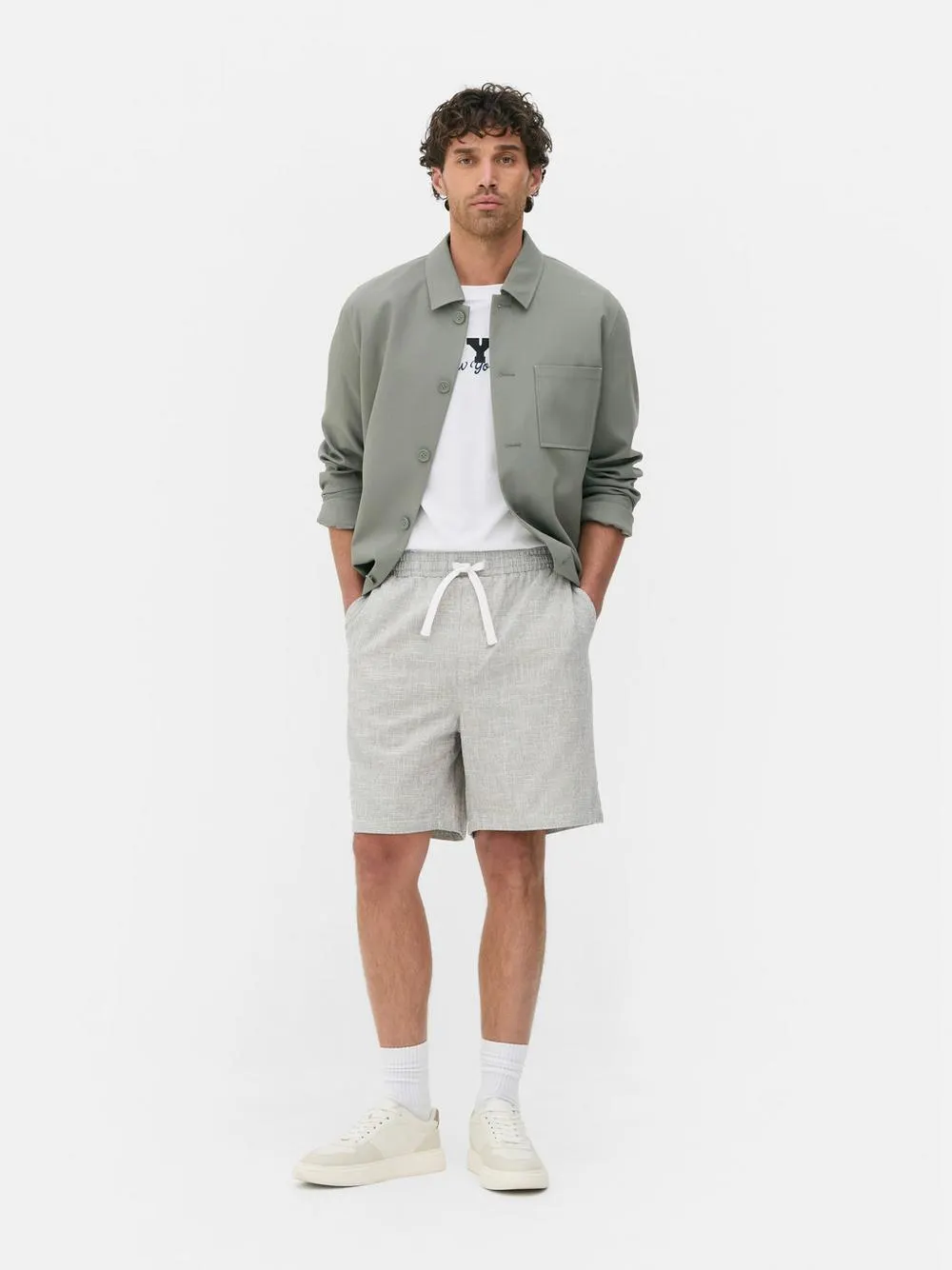 Pantalones cortos chinos texturizados