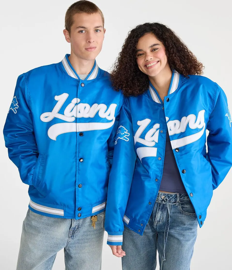 Detroit Lions Satin Bomber Jacket