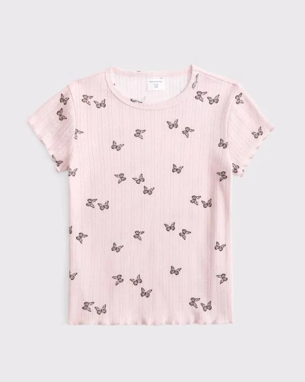 pointelle baby tee