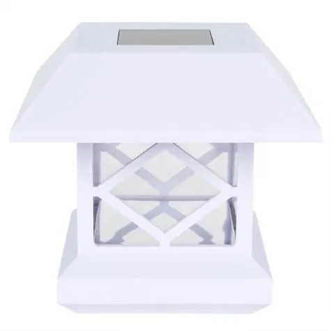 Deluxe Solar Post Cap Light, White Finish