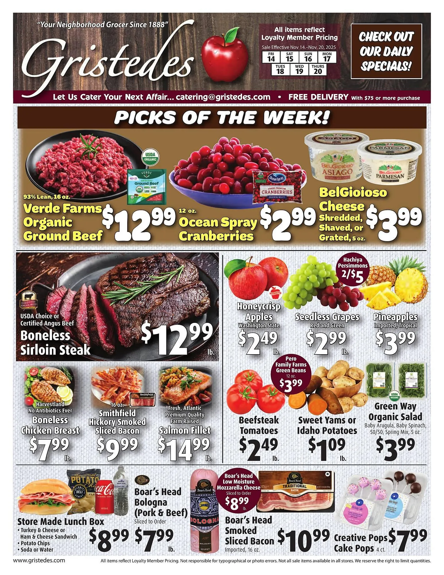 Weekly ad Gristedes circular from November 14 to November 20 2025 - Page 1