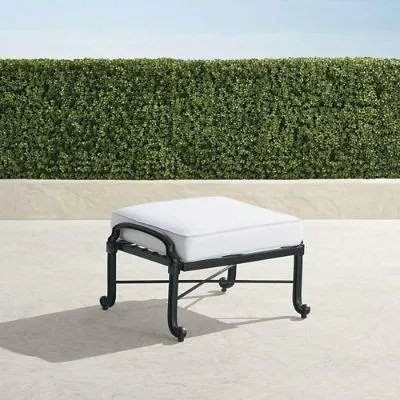 Carlisle Ottoman in Onyx Aluminum