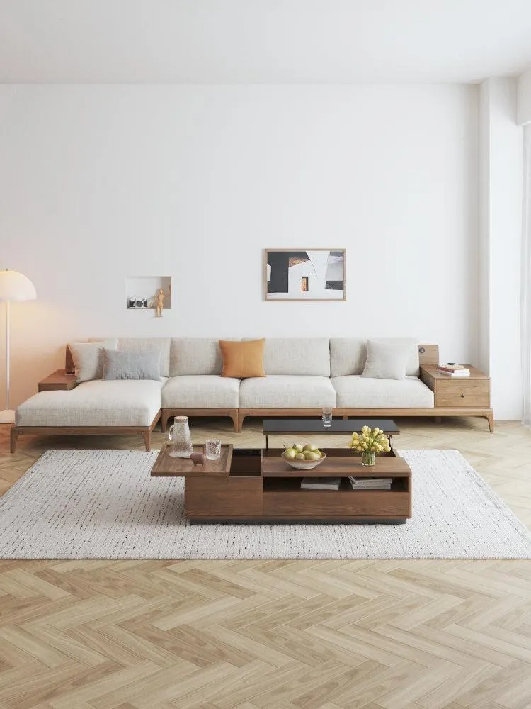 Sofa Chaise with Armrest and USB Charger by Best Home