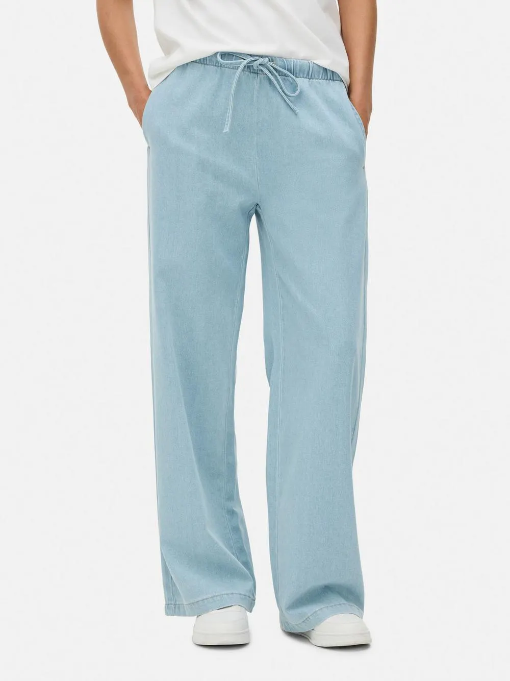 Denim Drawstring Joggers