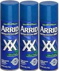 ARRID XX Ultra Clear Anti-Perspirant Deodorant Spray, Ultra Fresh, 6 Ounce (Pack of 3)
