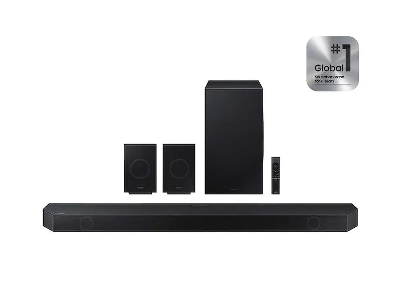 Q-series 11.1.4 ch. Wireless Dolby ATMOS Soundbar + Q-Symphony | w/ Rear Speakers | HW-Q990D