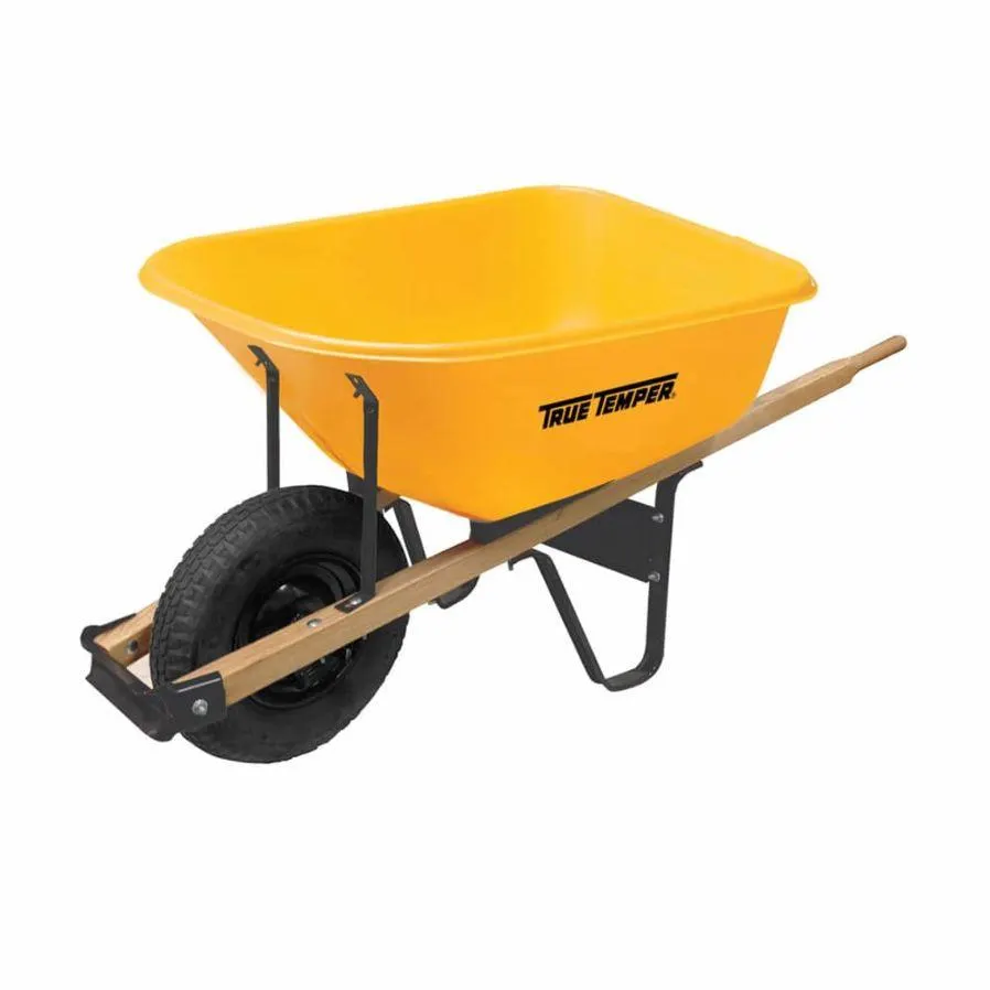 True Temper® 6 Cubic Foot Poly Wheelbarrow