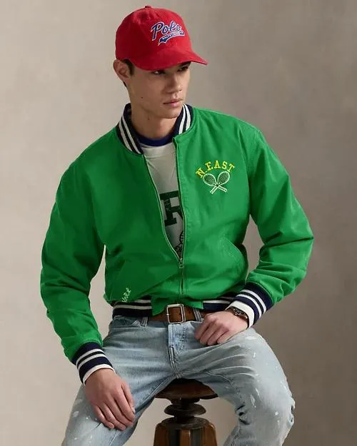 Tennis-Inspired Twill Jacket