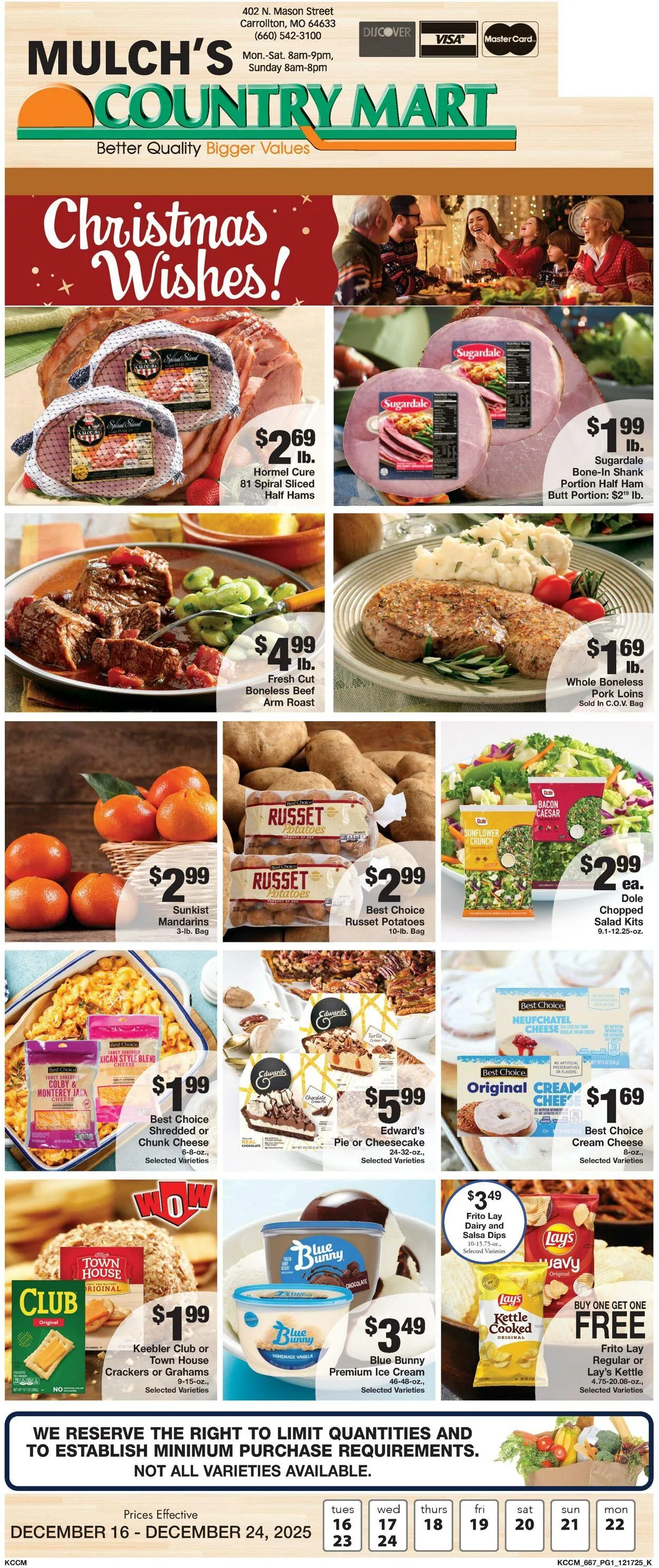 Weekly ad Country Mart from December 16 to December 22 2025 - Page 1