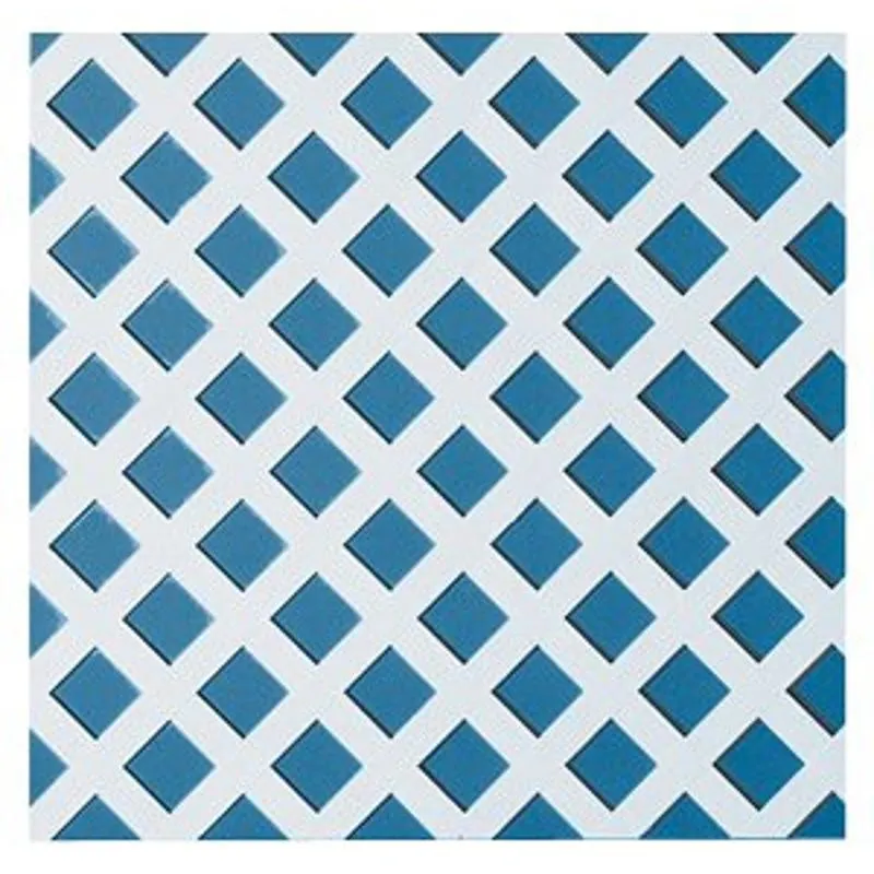 275429/148262 Lattice Panel, 2 ft W, 8 ft H, PVC, White