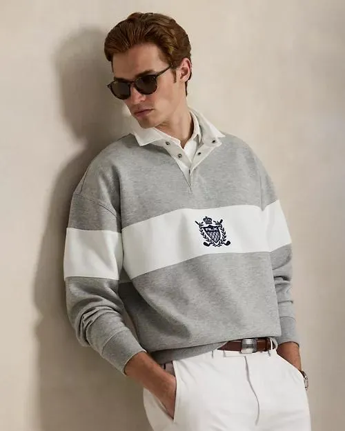 Relaxed Fit Crest Rugby Sweatshirt